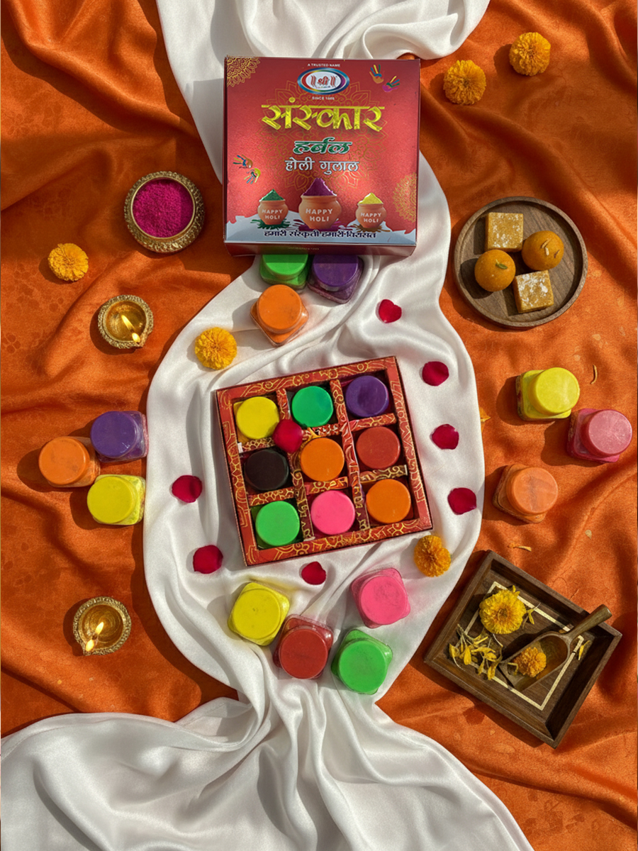 Sanskar Holi Color Powder Pack of 9